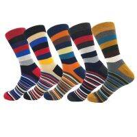 【YD】 5 pairs of  standard new mens British style socks retro colors Street fashion men no gift box