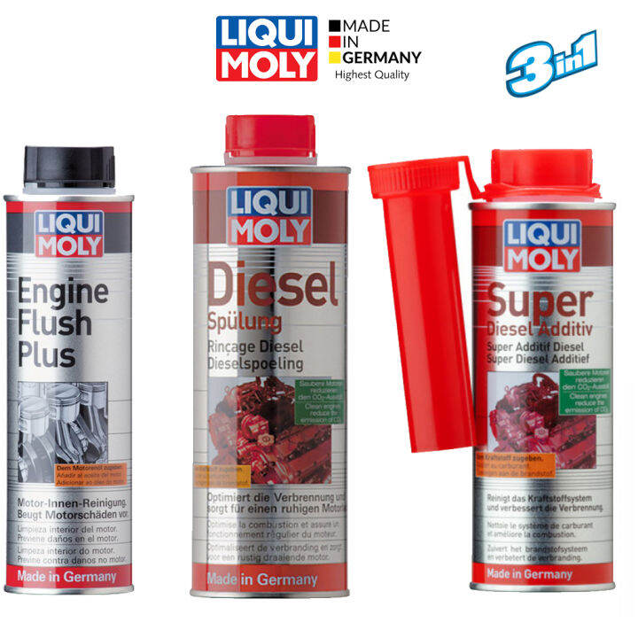 LIQUI MOLY DIESEL ADDITIVE COMPLETE PACKAGE ( 3 IN 1 ) ENGINE FLUSH