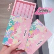 Set 5 son kem lì Vongee thỏ và hoa - son nội địa trung