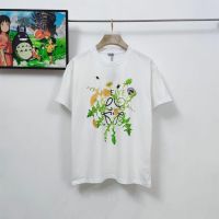 Tide Brand Luo Yiwei Ss23 Heavy Industry Embroidery Floral Short-Sleeved OS Loose Cotton Summer Fashion Street Tide Men And Women T-Shirt