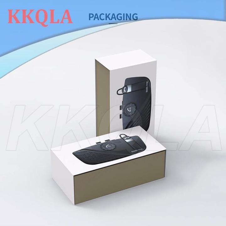 qkkqla-handsfree-speaker-audio-kit-bluetooth-compatible-5-0-receiver-earphone-phone-clip-speakerphone-wireless-car-sun-visor