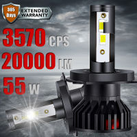 H4 H7 LED Car Headlight Turbo 20000LM 3570 CSP 4300K 6000K 8000K H1 H11 55W 9005 9006 Mini Auto Fog Light Headlamp