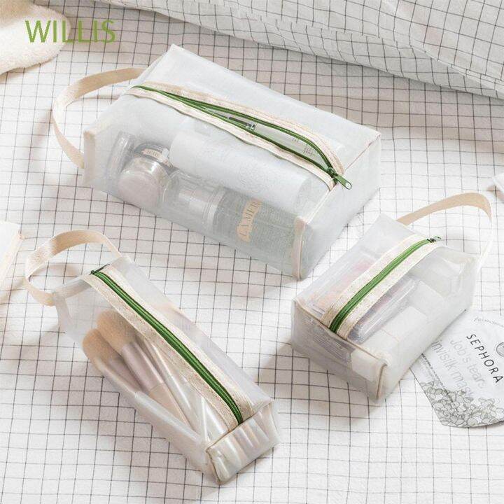 willis-กระเป๋าเครื่องสําอาง-ลิปสติก-แบบใส-มีซิป-กันน้ํา-พับได้-หลากสี-สําหรับผู้หญิง-เดินทาง