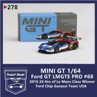 TSM MINIGT 1:64 Ford GT LMGTE PRO #68ของเล่นโมเดลรถ Diecast อัลลอย #278ชุดเครื่องประดับสำหรับเด็กโมเดลรถ