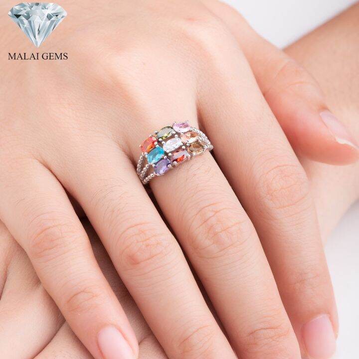 malai-gems-แหวนเพชร-เงินแท้-925-เคลือบทองคำขาว-ประดับเพชรสวิส-cz-รุ่น-151-r18329-แถมกล่อง-แหวนเงินแท้-แหวนเงิน-แหวน