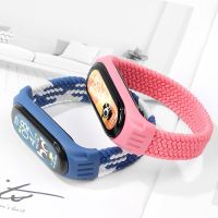 Strap for Mi band 7 6 5 Nylon Braided Solo Loop pulseira bracelet Miband4 Miband5 Miband6 Wristband xiaomi band 4 3 5 6 7 Straps