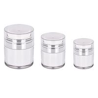 Cream Jar Vacuum Bottle, Airless Pump Jar Bottles Portable Lotion Dispenser, Makeup Creams Travel Container 3Pcs