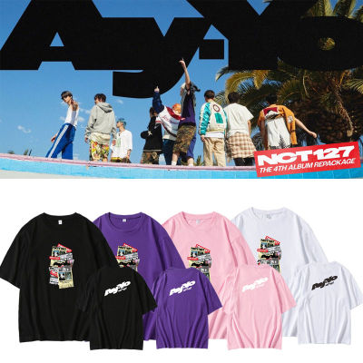 Korean Style K Pop NCT127 New Album Ay-Yo T-shirt Cotton Premium Quality Kpop Fans Tees