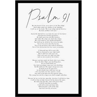 Psalm 91 Bible Verse Wall Art Print Psalm Poster Christian Poster ...