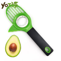 3-In-1มัลติฟังก์ชั่ Avocado Slicer Shea สแตนเลส Corator Separator Butter ผลไม้ Peeler มีดพลาสติกครัวผลไม้เครื่องมือ