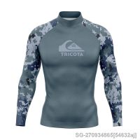 54632aj Surfing Diving Rash Guard T-Shirts Men Long Sleeve Swimming Floatsuit Tops Tight Gym Traing Boxing Sun Protection Running Wear