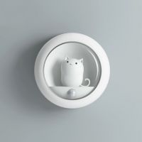 ⊕⊙ Xiaomi Creative Animal Design Human Body Induction Night Light Bedroom Atmosphere Light Charging LED Energy-saving Wall Light