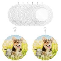 6Pack 10 Inch Sublimation Wind Spinner Hanging Wind Spinner for Indoor Outdoor Garden Decoration