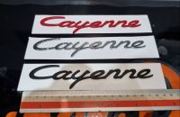 ตัวอักษร โลโก้ คาเยนเน่ ปอเช่ พอร์ช size 19 * 3.7 cm มีกาวพร้อมติดตั้ง Porsche " Cayenne " silver letter emblem logo for rear trunk