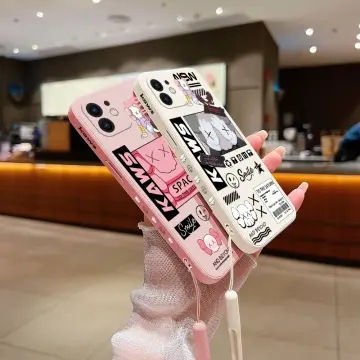 kaws iPhone 14 se3 13 pro max mini case hülle coque brand cheap luxe Korean  style cute