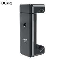 UURIG ที่หนีบโทรศัพท์ทำจากโลหะมาใหม่ขาตั้งกล้องขาเดียวขาตั้งกล้อง Xiaomi อะแดปเตอร์สำหรับ Samsung สมาร์ทโฟนพร้อมฐานเสียบแฟลช