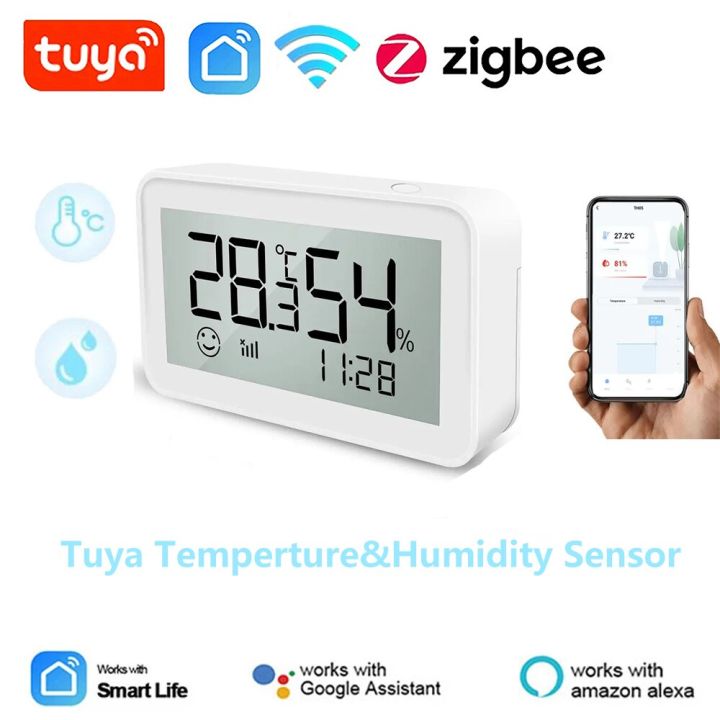 Tuya ZigBee Temperature and Humidity Sensor compatible with Alexa Google