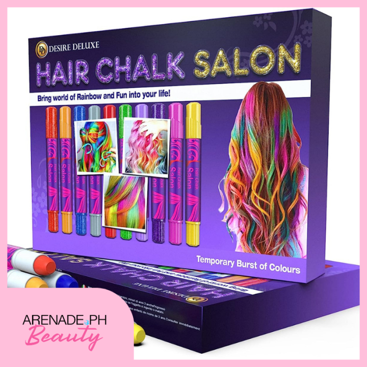 Desire Deluxe Hair Chalk Salon Girls Makeup Kit 10 Colour Pens Lazada PH