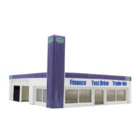 Outland Models Railway Scenery Car Dealership Building 1:87 HO Scale