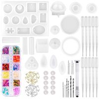 Pink Memory Resin Molds, 149 Pieces Silicone Resin Casting Molds and Tools Kit for Jewelry Resin Craft Making