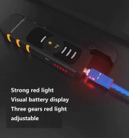 FTTH 5-30MW Fiber Optic Tester Pen VFL Red Optical Fiber Optic Red Light Pen Visual Fault Locator USB charge LED lighting