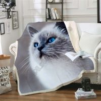 Cute cat pattern Fleece Blanket 3D full printed Wearable Blanket Adults/kids Fleece Blanket drop shippng style -2