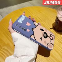 JIUMOO เคสสำหรับ Realme 7 4G Realme Narzo 20 Pro,เคสการ์ตูนหมีน่ารักนิ่มบางเคสมือถือด้านข้างลายขอบสี่เหลี่ยมซิลิโคนเคสนิ่มเคสป้องกันการกระแทก