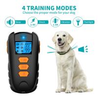 ZZOOI 3 in 1 Electric Dog Training Collar Pet Remote Control Barkproof Collars for Dogs Vibration Sound Shock Rechargeable Waterproof