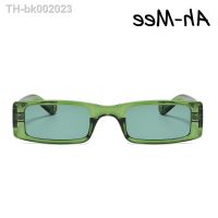 ◑ New Rectangle Sunglasses Women Fashion Small Square Frame Vintage Brand Sun Glasses Men Shades Retro Clear Green Oculos UV400