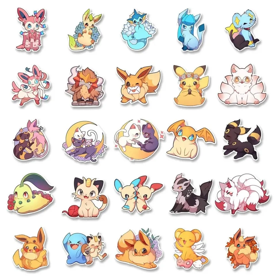 Cute and Kawaii Eeveelution Pokemon Stickers for Boys and Girls of All Ages