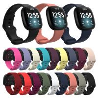 {zhiyun Watchshop}สายซิลิโคนอ่อนนุ่มสีสันสดใสสำหรับสายนาฬิกา Fitbit Versa 3 4สำหรับสายรัดข้อมือ Fitbit Sense