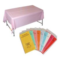 Disposable Party Tablecloth PE Plastic Sheet Birthday Dessert Table Solid Color Tablecloth 137x183cm