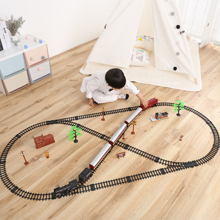 รถไฟ-ของเล่นรถไฟ-ชุดรางรถไฟ-รถไฟด่วน-ของเล่นสำหรับเด็ก-ตกแต่งวันคริสต์มาส-ของขวัญสำหรับเด็กชายหญิง-พร้อมแสงและดนตรี-toy-train-toy-train-train-set