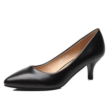 2020 Summer Women Dress Shoes Peep Toe Office Work Shoes Medium Heels Pumps  Open Toe Woman Sandals Black zapatos mujer 8127N