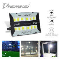 DINGDIAN LED 220VไฟLEDกลางแจ้งปั๊มอลูมิเนียมIP66 กันน้ำ 50W 100W 200W 300W SUPER Brightขาวเย็นFloodlightสำหรับลานสวนสแควร์Spotlight