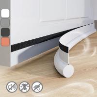 Door Bottom Seal Strip Weatherstrip Under Door Draft Stopper Anti-Cold One Side Gap Blocker Foam Weather Strip Adjustable