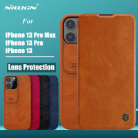 HongYueNuanTongSheBeiYou เคส Nillkin สำหรับ iPhone 13 Pro Max Qin Series หนัง PU เคสแบบฝาพับสำหรับ iPhone 13 Pro/ 13มินิการ์ดกระเป๋าเงินแบบกลับด้านได้มีกระเป๋า