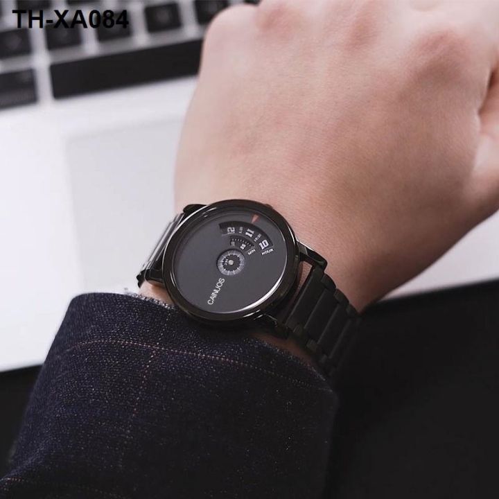 แบรนด์แท้-นาฬิกาผู้ชายกันน้ำนักเรียนชายเวอร์ชั่นเกาหลีเทรนด์รูหนอนนาฬิกาสร้างสรรค์นาฬิกาคู่รักแนวคิดใหม่