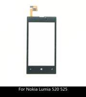 สำหรับ Nokia 520 525 N520หน้าจอสัมผัสชิ้นส่วนอะไหล่แผงเลนส์กระจกหน้าทัชสกรีนเครื่องดิจิไตเซอร์