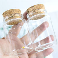 24Pcs 80Ml Craft Jars Mini Hyaline Glass Container With Corks Creative หัตถกรรม Reusable หม้อเครื่องสำอาง Vial ของขวัญ Bottles