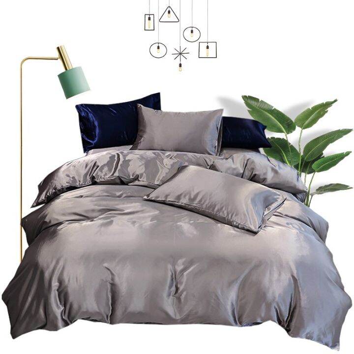 ouiphynia-4-in-1-ice-silk-bedding-set-quilt-cover-fitted-sheet-pillowcase-set-4pcs-37cm-height