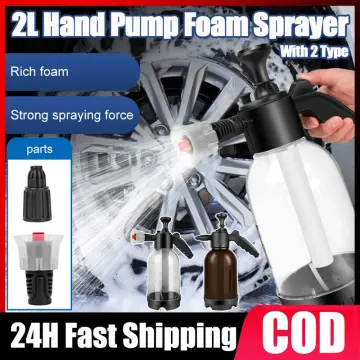 Hand Pump Foam Sprayer Hand Pressurized Foam Sprayer 2 Litre Pressure Foam  Cannon Snow Foam Nozzle