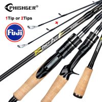 ETXPhishger 2Tips Fuji Squid Fishing Rod 3.3/3.0/2.7/2.4/2.1/1.8 Casting Spinning Lure 5-80g Blackjack T800 Carbon Baitcasting Pole