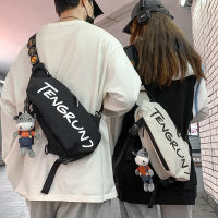 Chest bag mens fashion brand sports students shoulder bag leisure boys waist bag fashion bag womens messenger bag N6W6