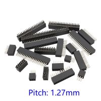 10Pcs 1.27mm Double Row Female 2x2p 3p 4p 5p 6p 8p 10p 12p 40p 50p Pin Header PCB Board Connector 1.27 mm Pinheader Socket