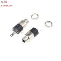 10Pcs PJ392 3.5MM Stereo Female Sockect Jack with Screw 3.5 Audio Headphone Connector PJ-392 Cylindrical Socket