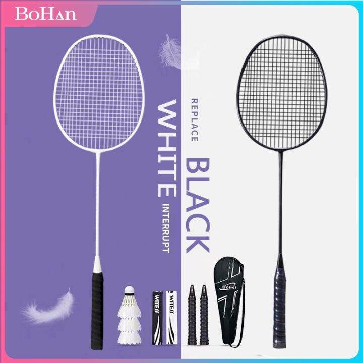 4U G5 28lbs Badminton Racket Training Single Full Carbon Rackets Professional with String Grips