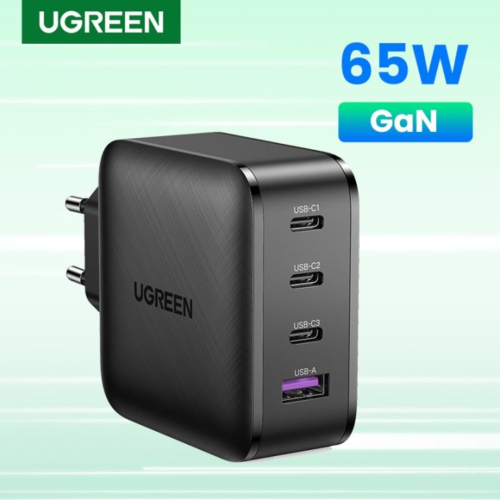 Ugreen 65W Gan Charger Quick Charge 4.0 3.0 Type C PD USB Charger QC 4. ...