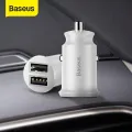 Baseus 3.1A/4.8A USB Car Charger Mini Phone Charger in Car For iPhone 12 Pro Max Xiaomi Samsung Dual USB Charger for Macbook Pro ipad. 
