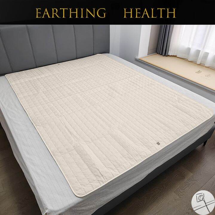 Earthing Bed Mat with Conductive Silver Fiber Grounded Mattress